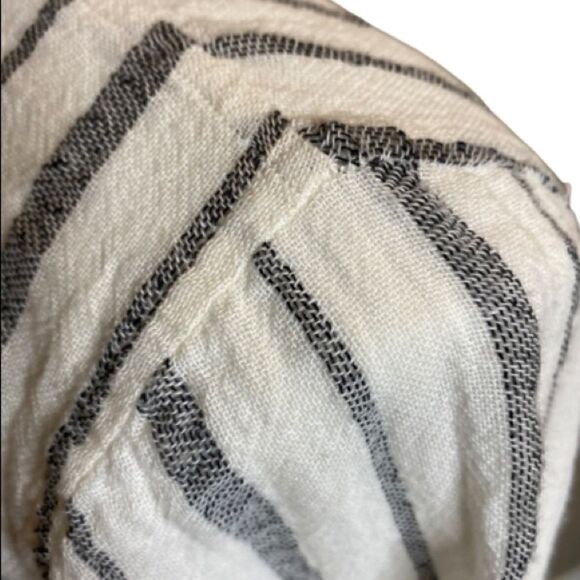 Billabong NWOT striped gauze cotton long sleeve hooded top size S - Picture 4 of 16